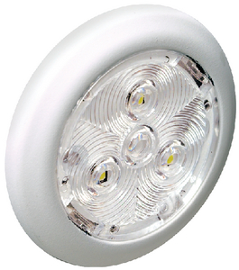 ATTWOOD MARINE 6320W7 2.75" RD WHITE BEZEL LED INT.