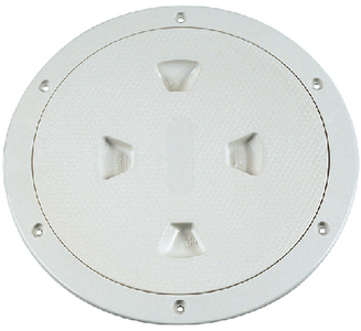 BECKSON MARINE DP84W DECKPLATE 8IN WHT SCREW NONSKI