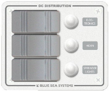 BLUE SEA SYSTEMS 8274 3 POS. VERTICAL WHITE PANEL