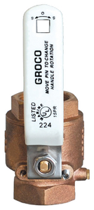 GROCO IBV-250 1/4 BRONZE FF BALL VALVE