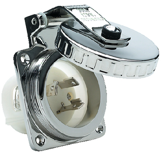 HUBBELL HBL303SS POWER INLET S/S 30 AMP