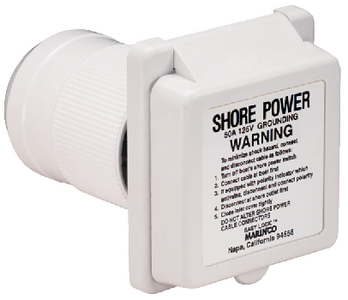 AFI/MARINCO/GUEST/NICRO/BEP 6351EL-B 50A 125V INLET W/REAR SAFETY