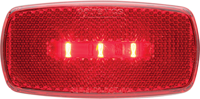 OPTRONICS MCL32RBBP LEDMARK LGHT OVL BLK BSE RED