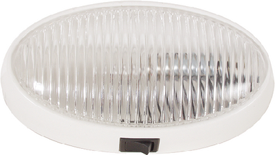 OPTRONICS RVPL7CP PORCH LIGHT OVAL W/SWITCH CLR