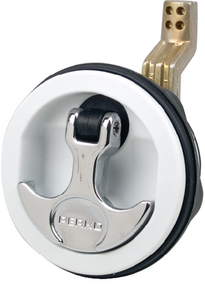 PERKO 1091DP1WHT HATCH PULLS FLUSH LOCK WHITE
