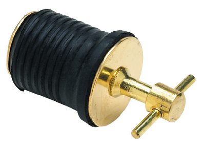 SEACHOICE 50-18800 DRAIN PLUG-1 TWIST-BRASS(BUL