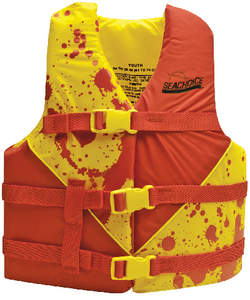 SEACHOICE 86170 RED/YEL DLX YOUTH VEST 24 -29
